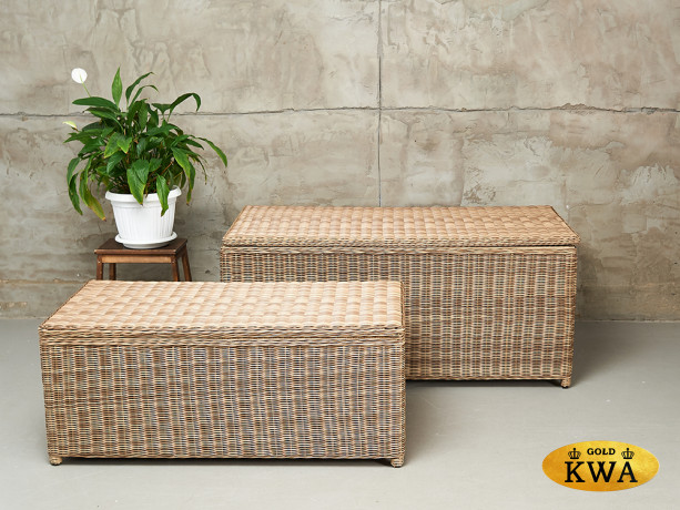 Набор из 2 бежевых  сундуков KARL (140 и 120 см)