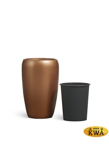 Кашпо TREEZ Effectory Metal Сусальное золото д-43 см, в-68 см