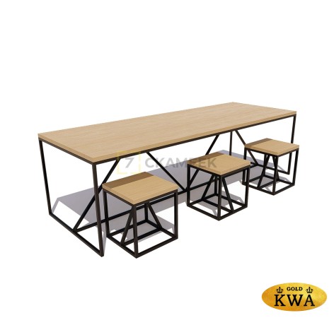 Стол «Трапеза» (брус дуб)