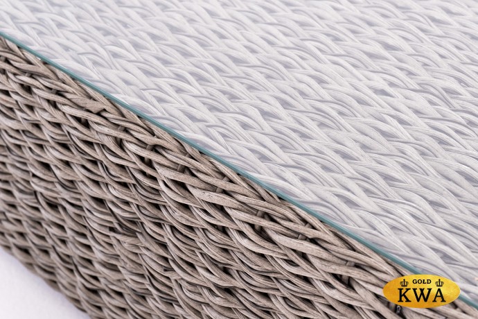 "Капучино сингл" лаунж-зона из искусственного ротанга (гиацинт), цвет серый