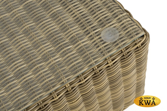 "Капри" журнальный столик плетеный, цвет соломенный