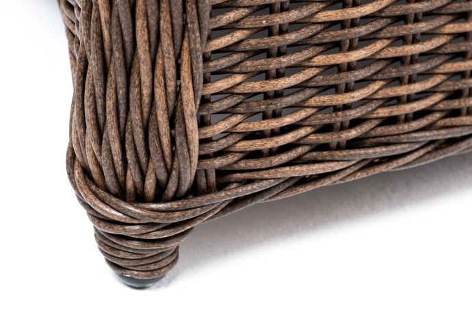 "Равенна" диван двухместный плетенный из ротанга, цвет соломенный