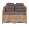 "Равенна" диван двухместный плетенный из ротанга, цвет соломенный