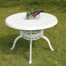 Белый стол из литого алюминия Gera 100 White