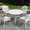 Белый стол из литого алюминия Gera 100 White
