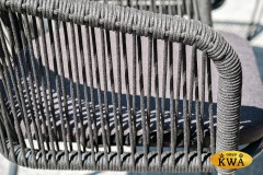 &quot;Марсель&quot; плетеный стул из роупа (веревки), каркас темно-серый, цвет темно-серый