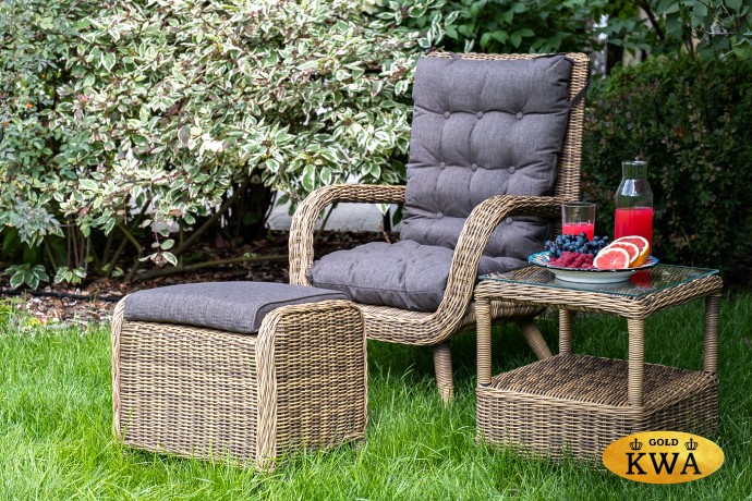 "Толедо" пуф плетеный, цвет соломенный