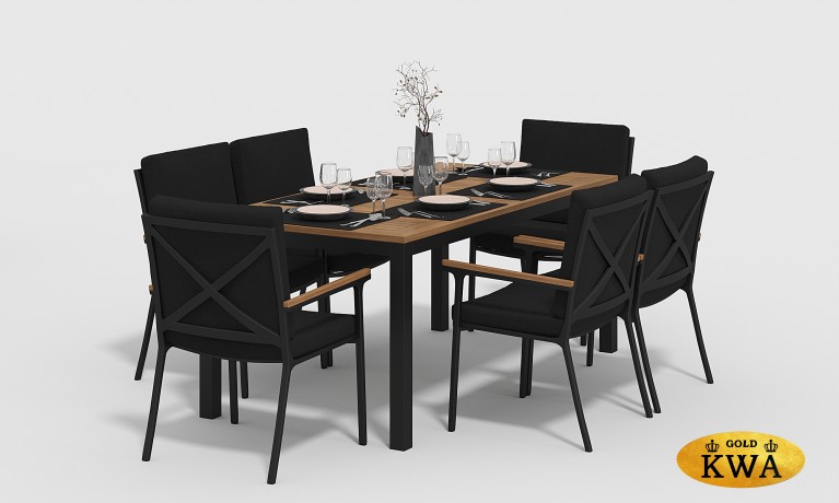 BELLA обеденная группа 180 карбон