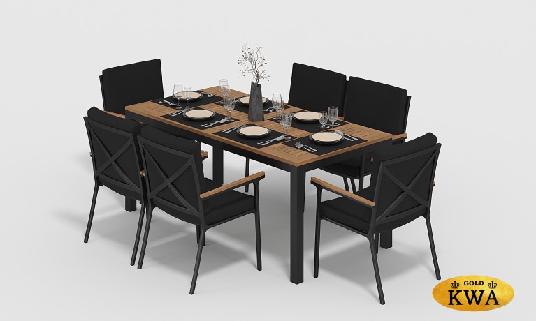 BELLA обеденная группа 180 карбон