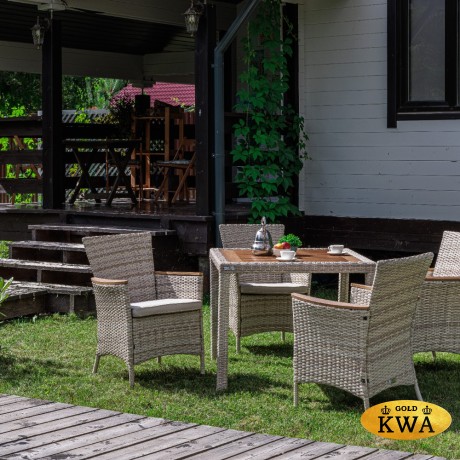 Обеденный комплект AMELIA бежевого цвета на 4 персоны