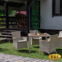 Обеденный комплект AMELIA бежевого цвета на 4 персоны