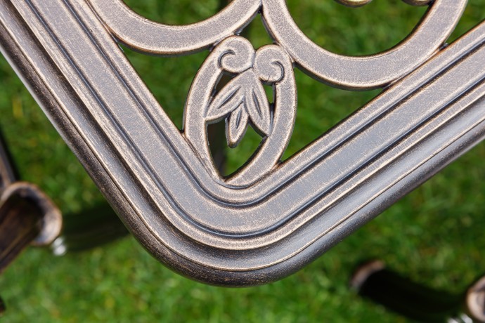 Обеденный комплект из литого алюминия WILHELM на 6 персон (прямоугольный стол)