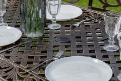 Обеденный комплект из литого алюминия WILHELM на 6 персон (прямоугольный стол)