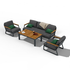 Лаунж зона ЭСТИВО T с трехместным диваном - маренго