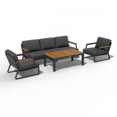 Лаунж зона ЭСТИВО T с трехместным диваном - маренго