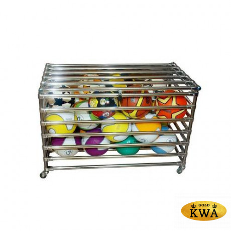 Корзина для мячей на колесиках (опция), с замком