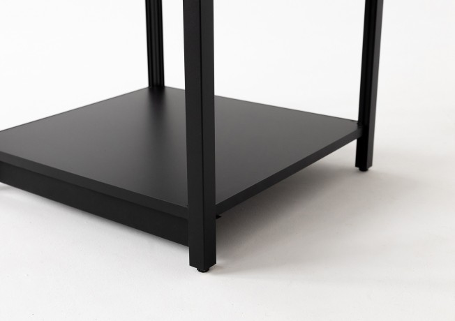 Cтол разделочный Lounge B-07, 60 см, черный/серый каспий