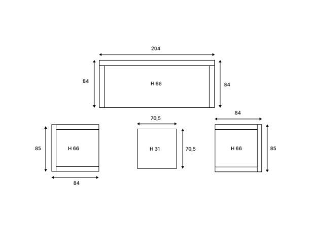 Лаунж-зона KARL бежевая