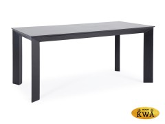 "Венето" обеденный стол из HPL 140х80см, цвет "серый гранит", каркас черный