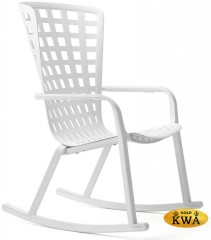 Кресло-качалка пластиковое с подушкой
