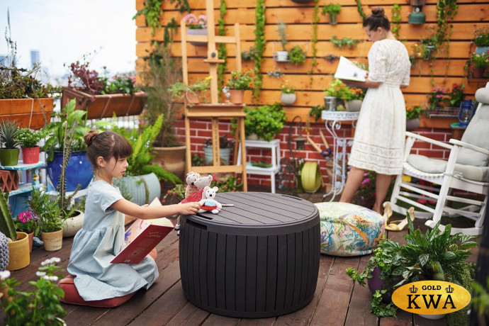 Круглый сундук под дерево CIRCA WOOD STORAGE BOX 140 L