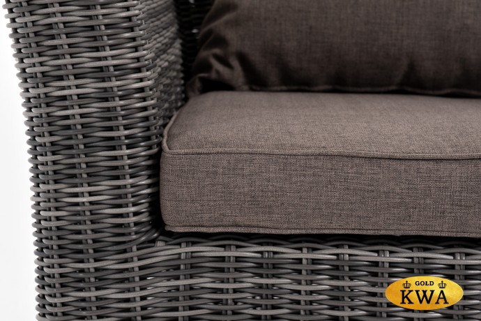 "Капучино Максимал" лаунж-зона из искусственного ротанга (гиацинт), цвет графит
