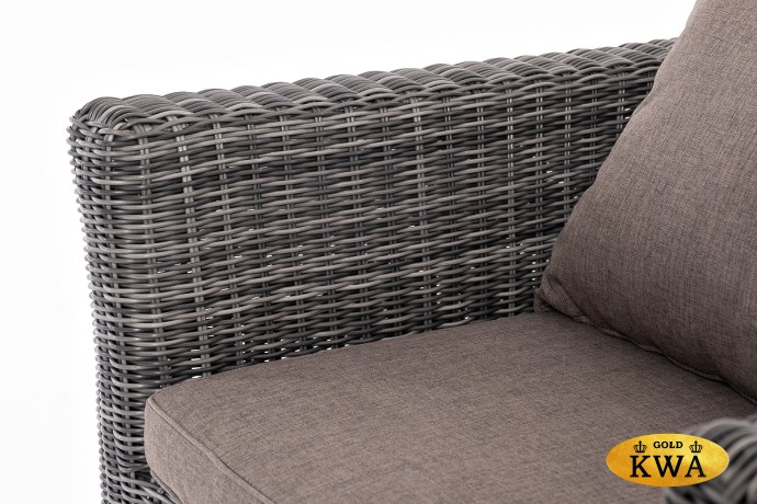 "Капучино Максимал" лаунж-зона из искусственного ротанга (гиацинт), цвет графит