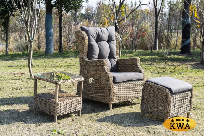 "Форио" столик кофейный из искусственного ротанга, цвет соломенный