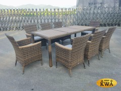 Обеденный комплект AMELIA коричневого цвета на 8 персон