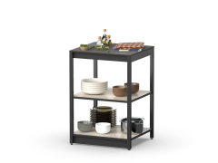 Стол разделочный Lounge B-07, 60 см, дуб сонома/черный мрамор