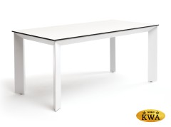 "Венето" обеденный стол из HPL 180х90см, цвет молочный, каркас белый