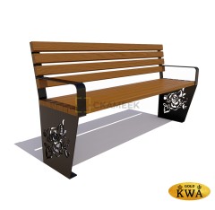 Скамейка «Роза» (3,0 м лиственница,40х60)