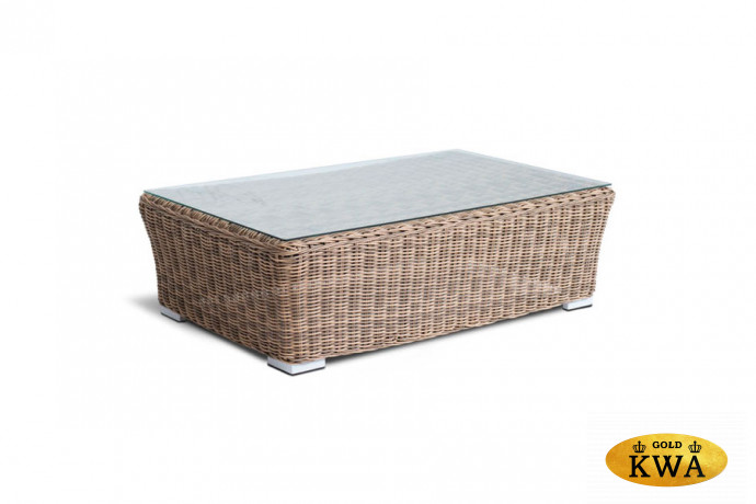 "Капучино" журнальный столик из искусственного ротанга, цвет соломенный