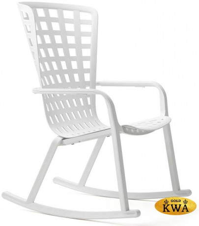 Кресло-качалка пластиковое с подушкой