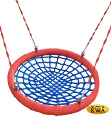 Качели "Гнездо" 100 -120 см с толстым ободом и толстой сеткой на цепях и подшипниках