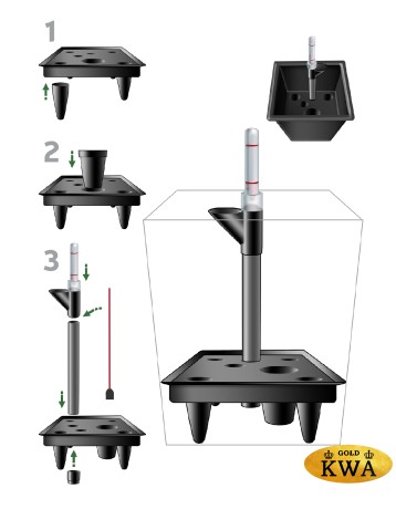 Система автополива для кашпо Treez Effectory - модель R-21 - 21х21 см 20/20