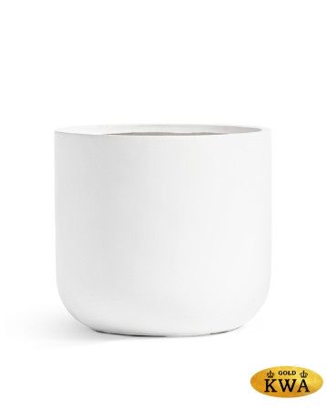 Кашпо TREEZ ERGO Just Цилиндр Белый камень д-30 см, в-27 см