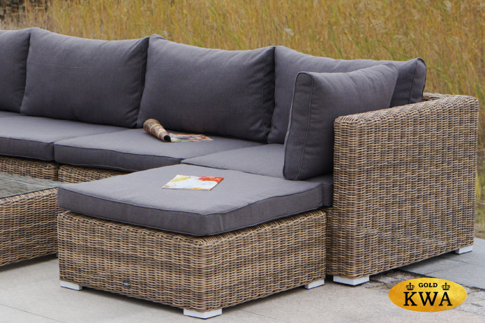 "Лунго" трансформирующаяся лаунж-зона из искусственного ротанга, цвет соломенный