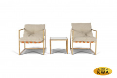 Лион столик кофейный стеклянный, каркас из алюминия