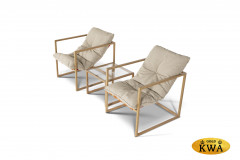 Лион столик кофейный стеклянный, каркас из алюминия