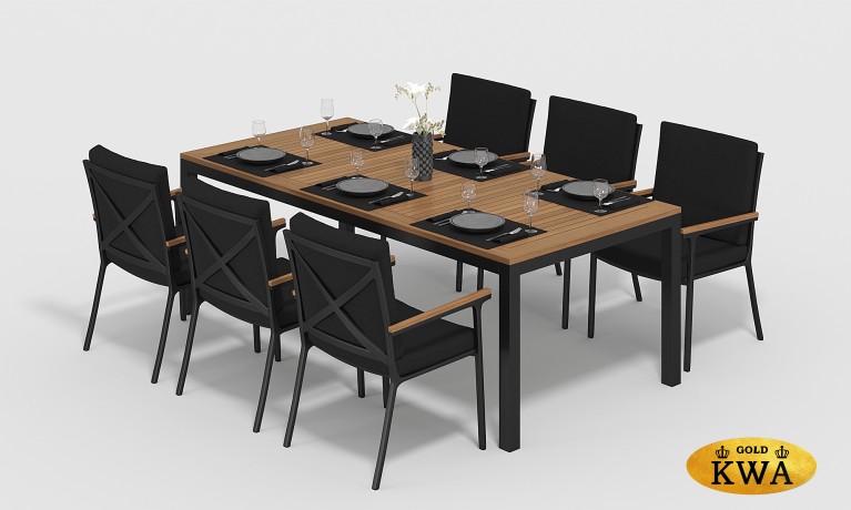 BELLA обеденная группа 220 карбон