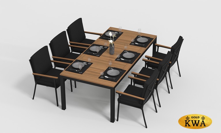 BELLA обеденная группа 220 карбон