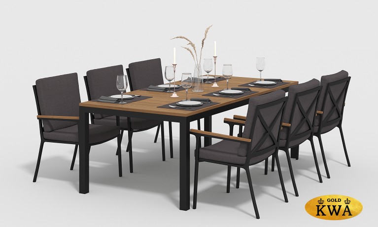 BELLA обеденная группа 220 карбон