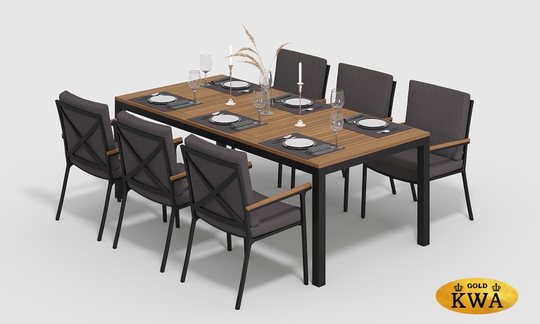 BELLA обеденная группа 220 карбон