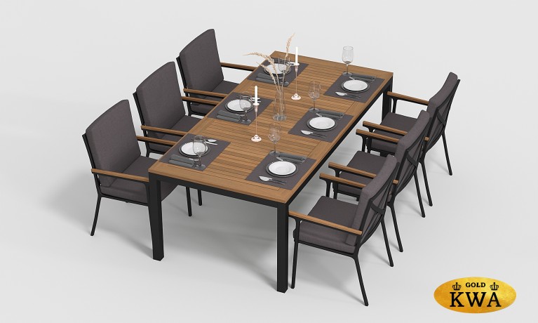 BELLA обеденная группа 220 карбон