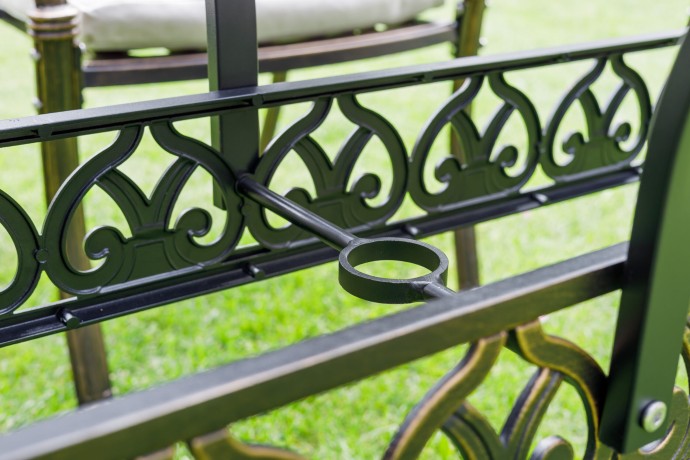 Обеденный комплект из литого алюминия WILHELM на 8 персон (овальный стол)