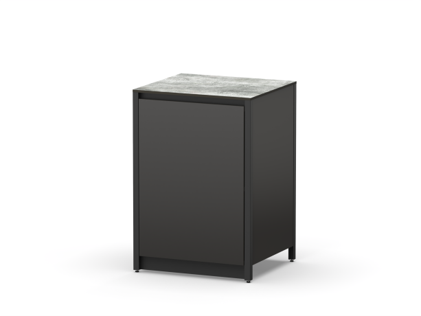 Шкаф напольный Lounge D-08, 60 см, черный/серый каспий