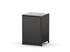 Шкаф напольный Lounge D-08, 60 см, черный/серый каспий