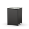 Шкаф напольный Lounge D-08, 60 см, черный/серый каспий