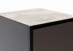 Шкаф напольный Lounge D-08, 60 см, черный/серый каспий